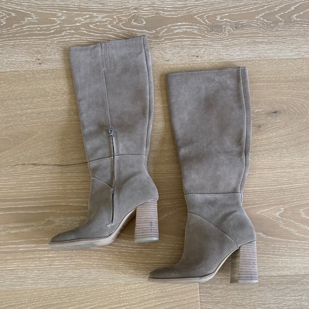 Dolce Vita Flynn Boots Truffle Suede Knee High Boots Size 5 in Brownish Gray